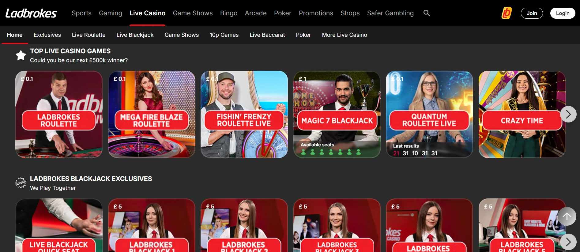 Ladbrokes casino en ligne